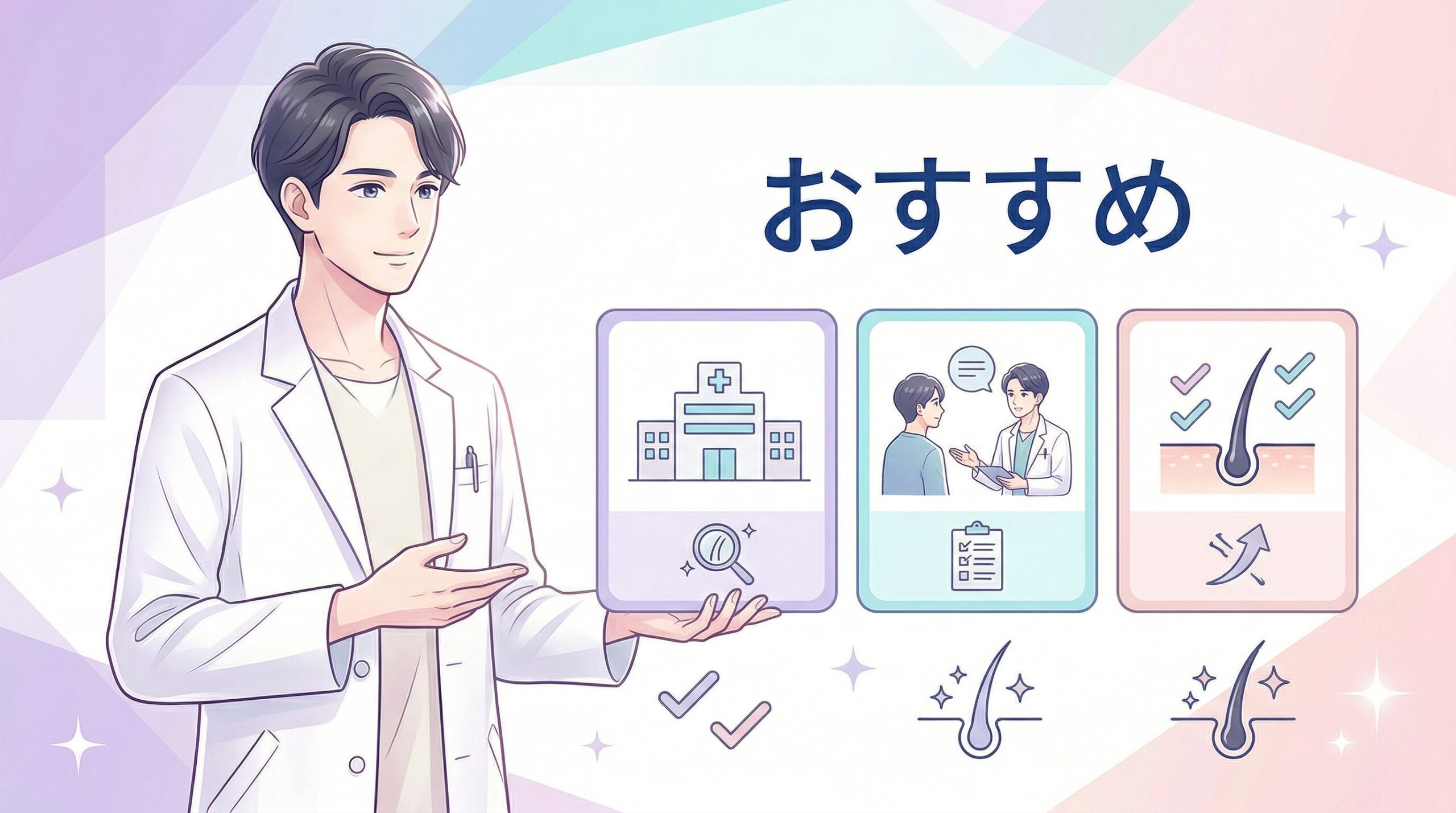 京都でAGA治療クリニックを選ぶ3つのポイント