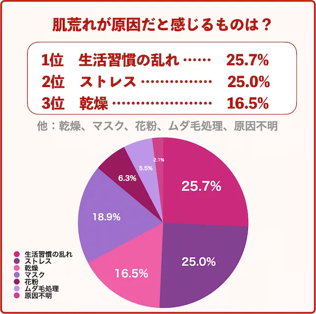 肌荒れが原因と感じるもの