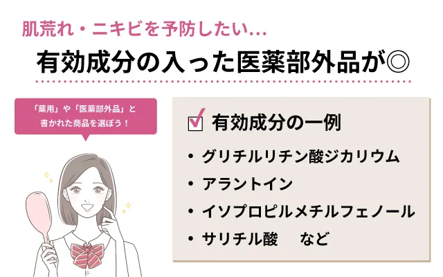 肌荒れ・ニキビを予防したい